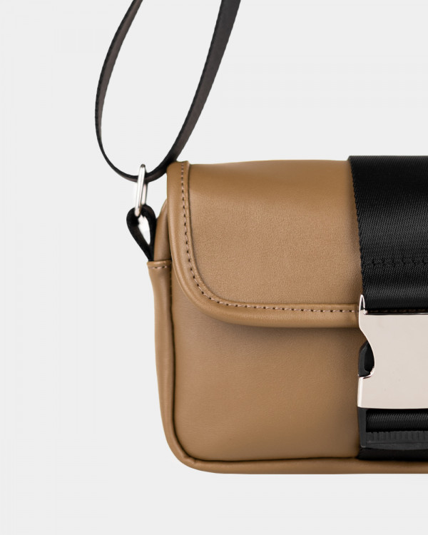 "CLASSIC BAG" SKÓRA EKOLOGICZNA, BRĄZOWA