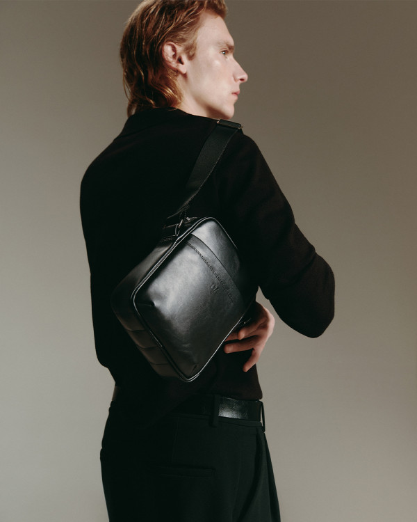 MESSENGER "CLASSIC" ECO-LEATHER BLACK