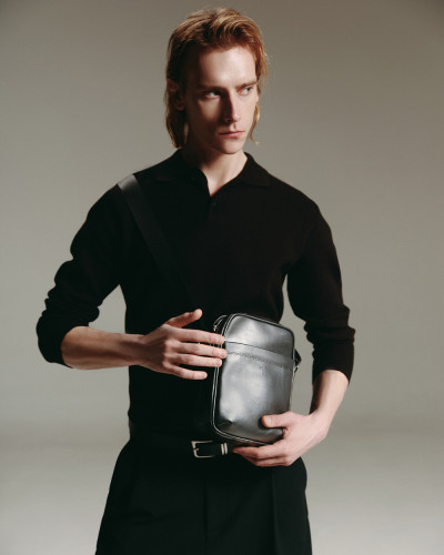 MESSENGER "CLASSIC" ECO-LEATHER BLACK
