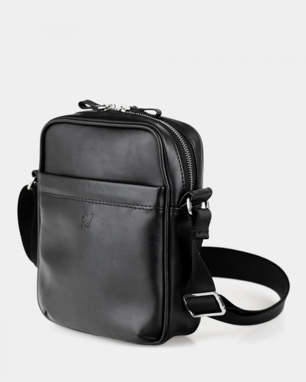 MESSENGER "CLASSIC" ECO-LEATHER BLACK