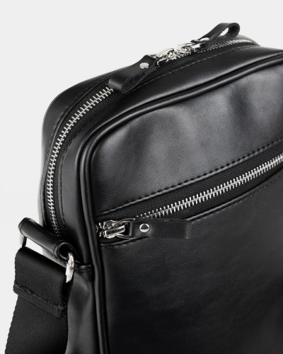 MESSENGER "CLASSIC" ECO-LEATHER BLACK