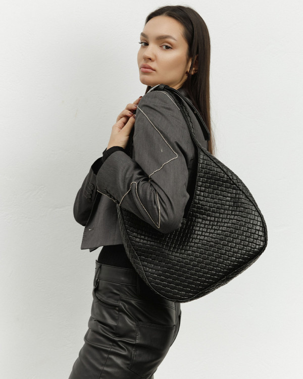 "ROSIE" ECOLEATHER, BLACK