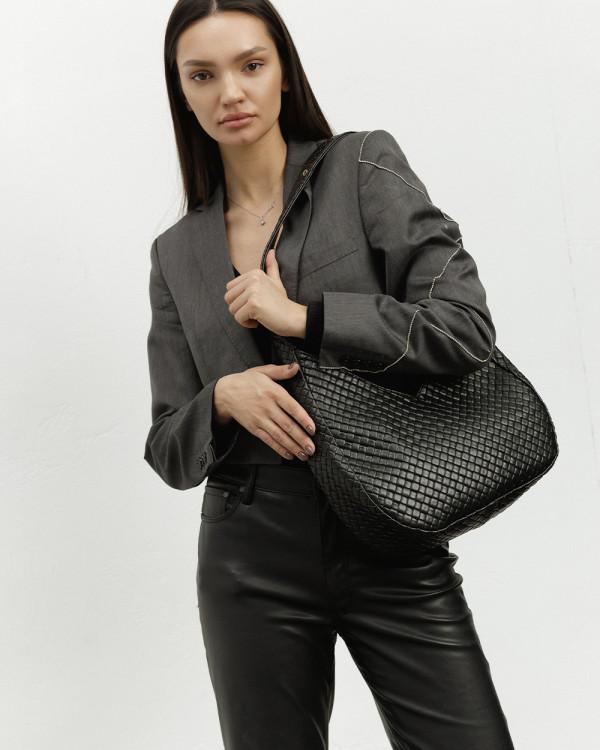 "ROSIE" ECOLEATHER, BLACK