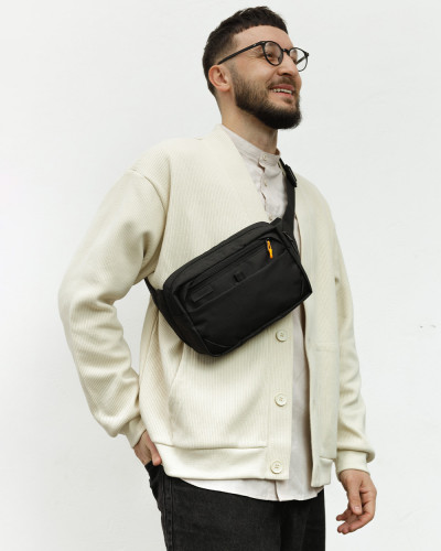 "HIP PACK 01" POLIESTER, CZARNY