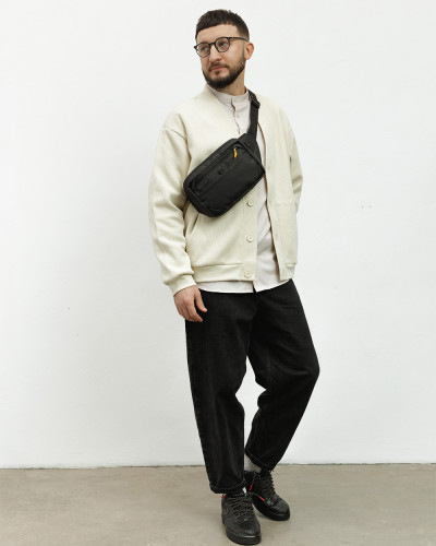 "HIP PACK 01" POLIESTER, CZARNY
