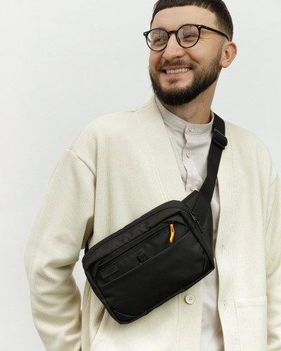 "HIP PACK 01" POLIESTER, CZARNY