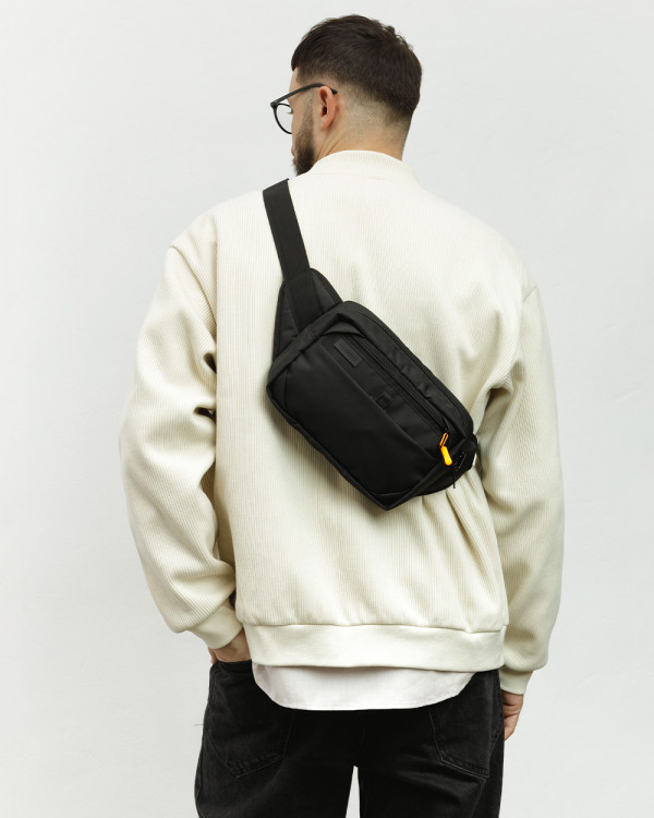 "HIP PACK 01" POLIESTER, CZARNY