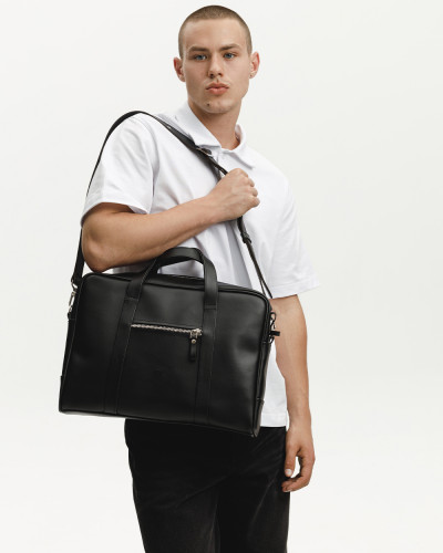 "NOIR" ECO-LEATHER, BLACK