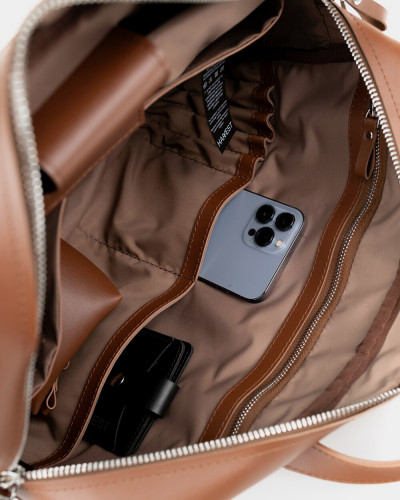 "NOIR" ECO-LEATHER, CARAMEL