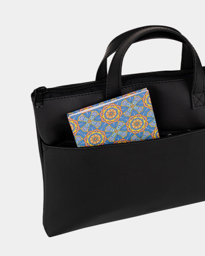 TORBA NA LAPTOPA "JUNE MINI" 01 SKÓRA EKOLOGICZNA, CZARNA