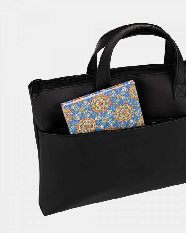 TORBA NA LAPTOPA "JUNE MINI" 01 SKÓRA EKOLOGICZNA, CZARNA