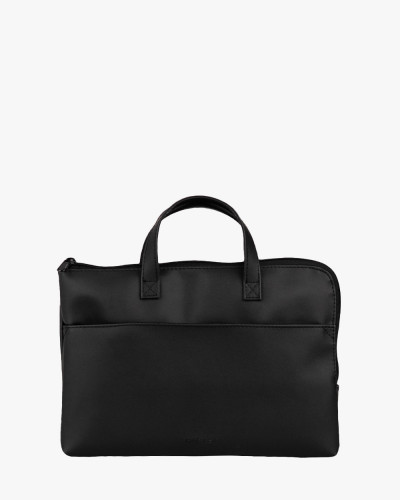TORBA NA LAPTOPA "JUNE MINI" 01 SKÓRA EKOLOGICZNA, CZARNA