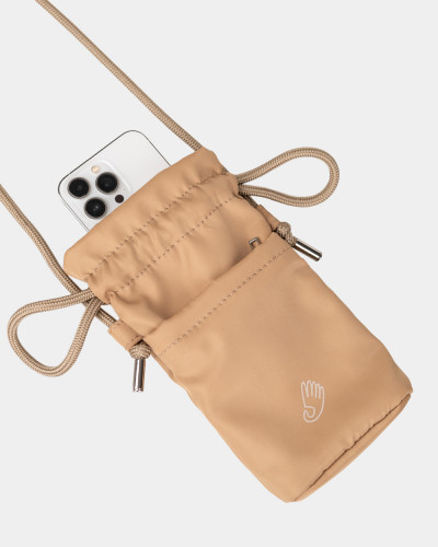 "PHONE BAG" NYLON, BEIGE