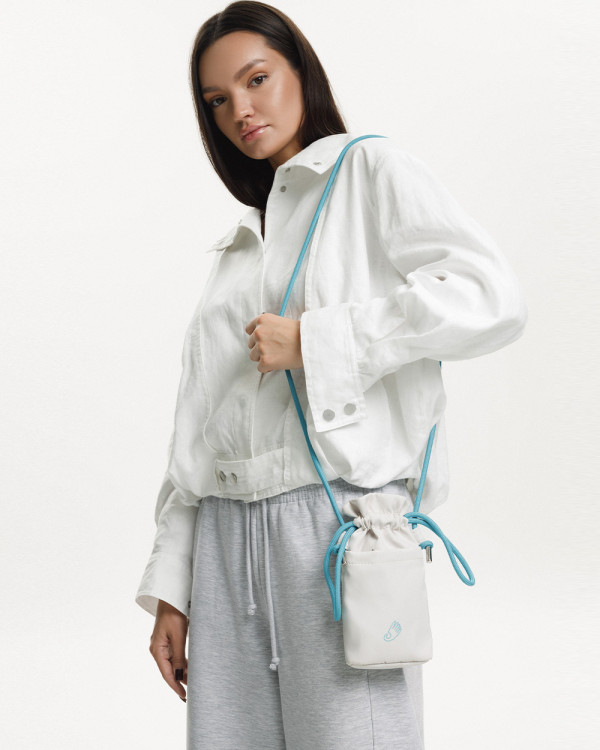 "PHONE BAG" NYLON, MILK