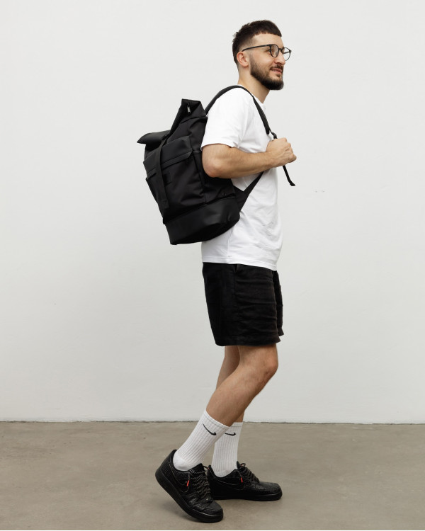 "ROLLTOP 2" POLIESTER, CZARNY