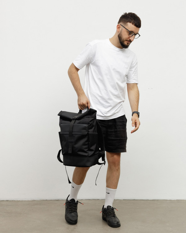 "ROLLTOP 2" POLIESTER, CZARNY