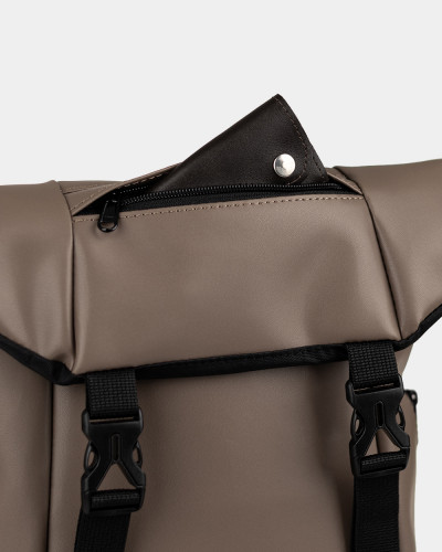 "SHUTTLE ROLL MINI" ECO-LEATHER, BEIGE