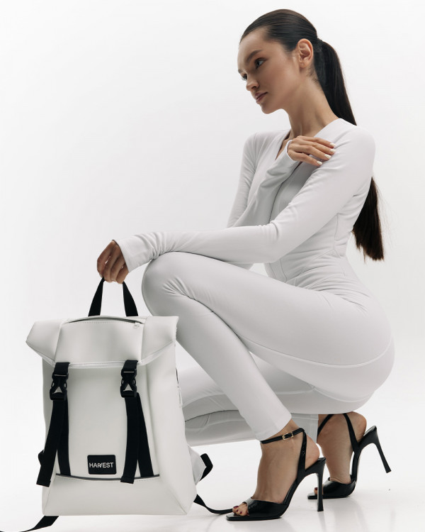 "SHUTTLE ROLL MINI" ECO-LEATHER, WHITE