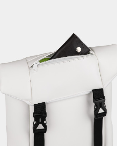 "SHUTTLE ROLL MINI" ECO-LEATHER, WHITE