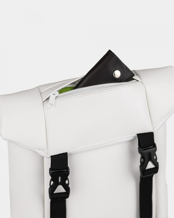 "SHUTTLE ROLL MINI" ECO-LEATHER, WHITE