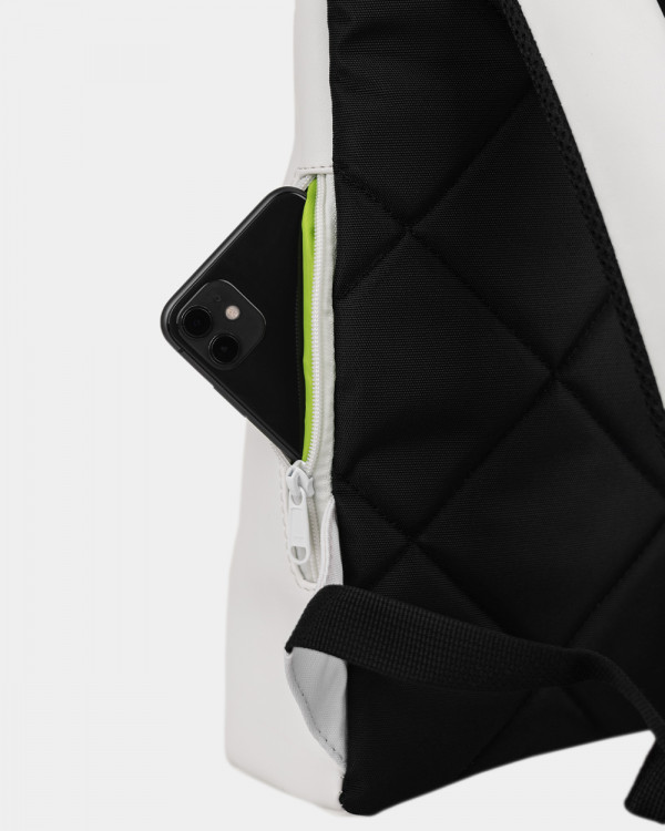 "SHUTTLE ROLL MINI" ECO-LEATHER, WHITE