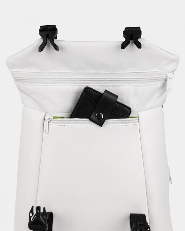 "SHUTTLE ROLL MINI" ECO-LEATHER, WHITE