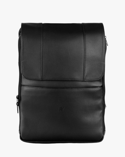 "DATABASE" ECO-LEATHER, BLACK