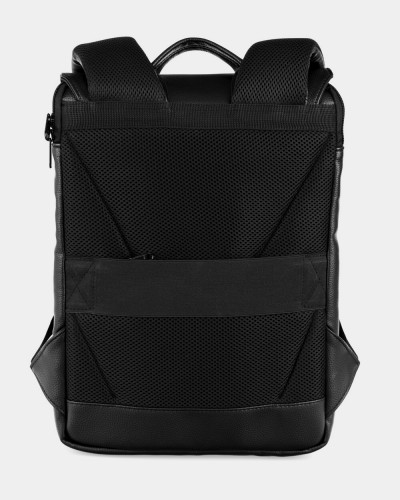 "DATABASE" ECO-LEATHER, BLACK