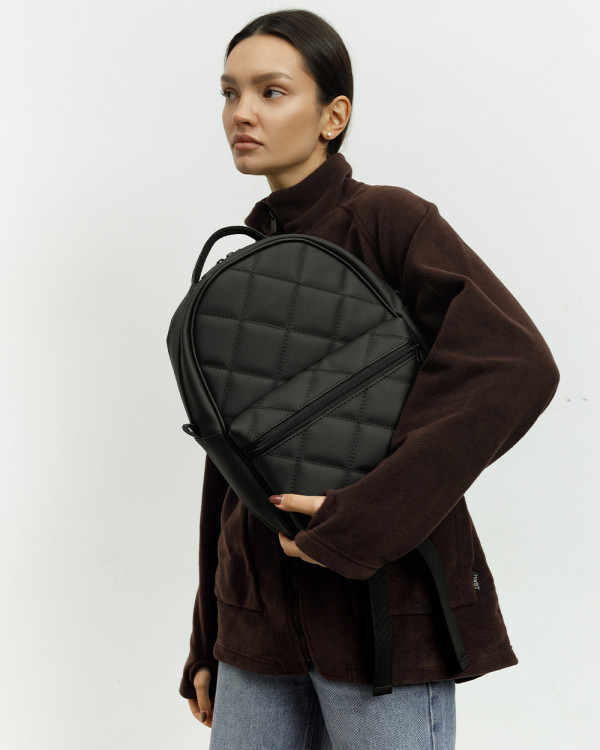 "TIPOLEATHER MINI" MAT CZARNY