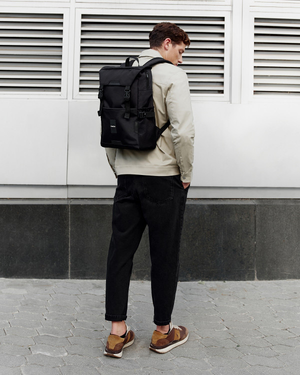 "TRAVEL TEC M" POLYESTER, BLACK