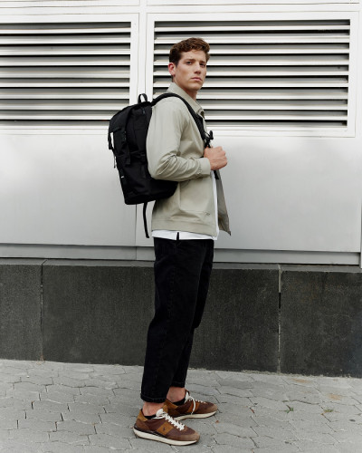 "TRAVEL TEC M" POLYESTER, BLACK