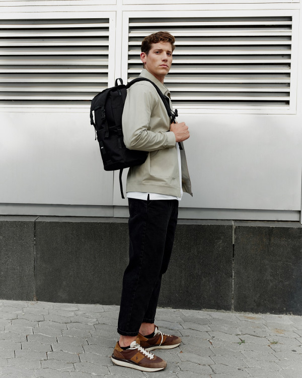 "TRAVEL TEC M" POLYESTER, BLACK