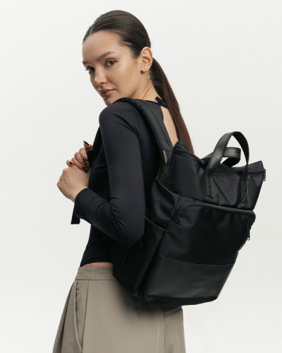 "SOLVER MINI 01" POLYESTER, BLACK