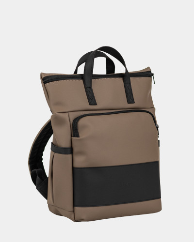 "SOLVER MINI 01" ECO-LEATHER, DARK BEIGE