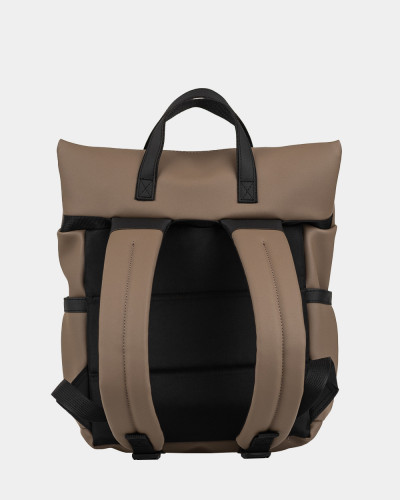 "SOLVER MINI 01" ECO-LEATHER, DARK BEIGE