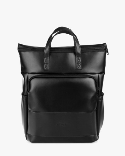 "SOLVER MINI 01" ECO-LEATHER, BLACK