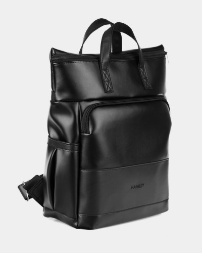 "SOLVER MINI 01" ECO-LEATHER, BLACK