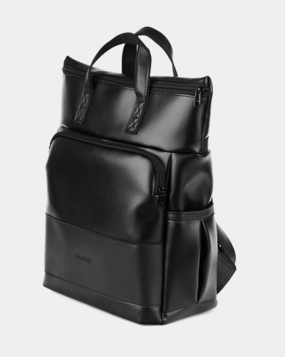 "SOLVER MINI 01" ECO-LEATHER, BLACK