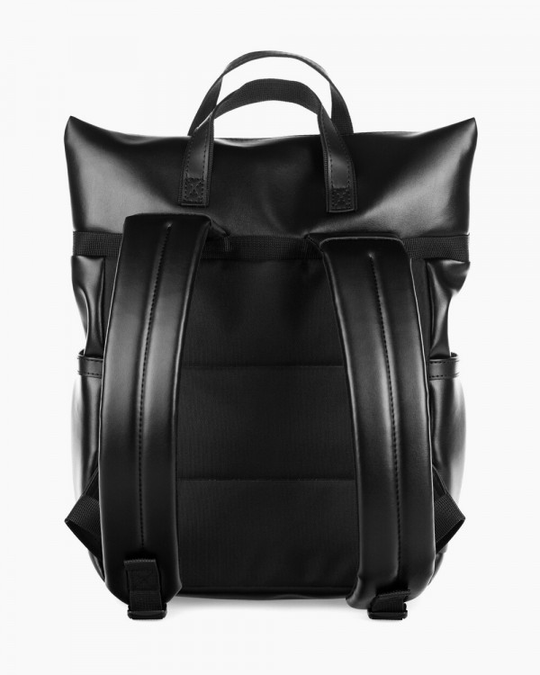 "SOLVER MINI 01" ECO-LEATHER, BLACK