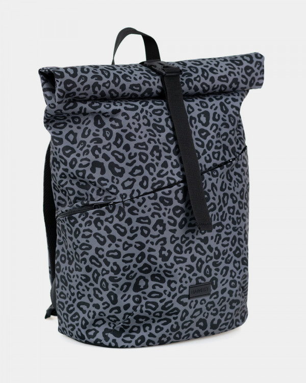 "BASIC ROLLTOP" PRINT LEOPARD GRAY