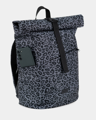 "BASIC ROLLTOP" PRINT LEOPARD GRAY