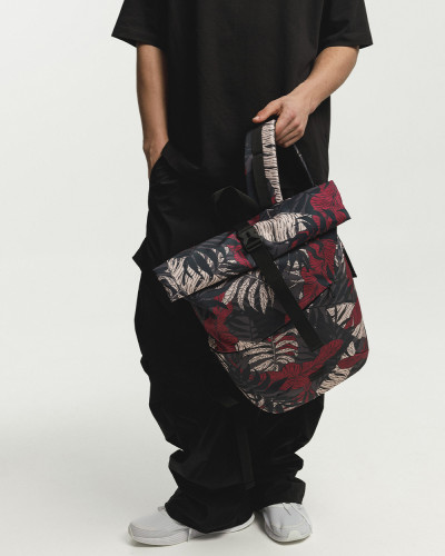 "BASIC ROLLTOP" PRINT TROPICAL BORDEAUX