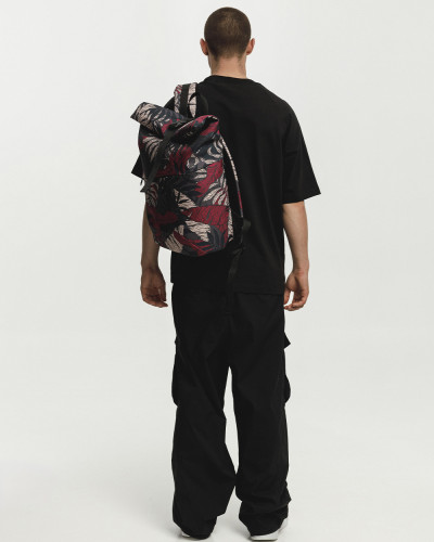"BASIC ROLLTOP" PRINT TROPICAL BORDEAUX