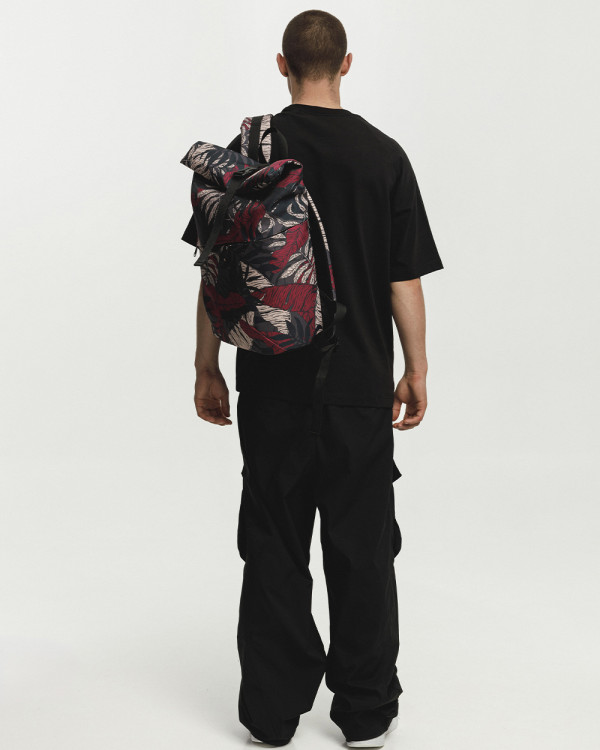 "BASIC ROLLTOP" PRINT TROPICAL BORDEAUX