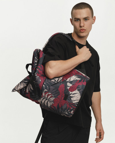 "BASIC ROLLTOP" PRINT TROPICAL BORDEAUX