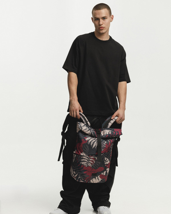 "BASIC ROLLTOP" PRINT TROPICAL BORDEAUX
