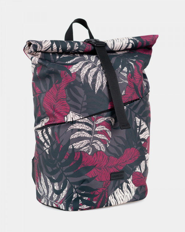 "BASIC ROLLTOP" PRINT TROPICAL BORDEAUX