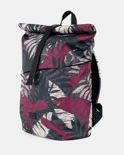 "BASIC ROLLTOP" PRINT TROPICAL BORDEAUX