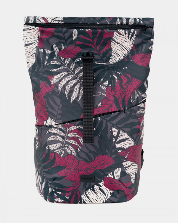 "BASIC ROLLTOP" PRINT TROPICAL BORDEAUX