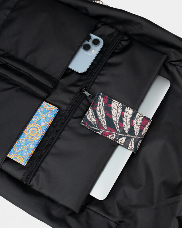"BASIC ROLLTOP" PRINT TROPICAL BORDEAUX